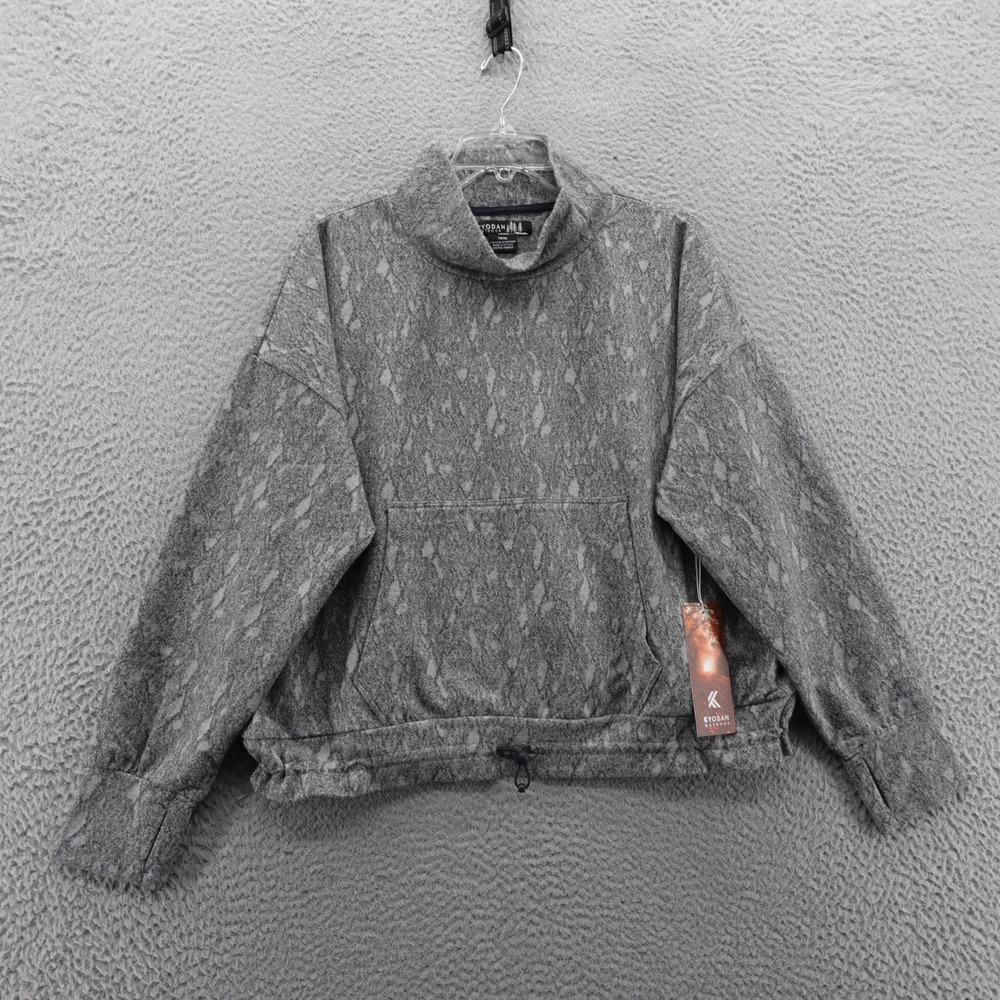 Kyodan‎ Outdoor Womens Funnel Neck Sweatshirt XL Gray Marble Pullover NWT